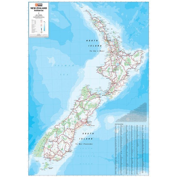 New Zealand (Aotearoa) Wall Map | Hema Maps | A247 Gear