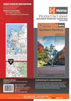Northern Territory Handy Map | Hema Maps | A247 Gear