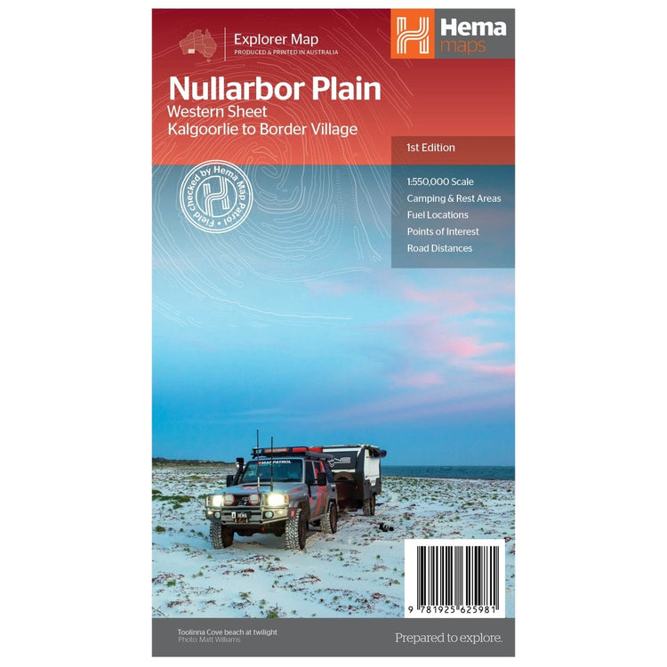 Nullarbor Plain - Western Map - Kalgoorlie to Border Village | Hema Maps | A247 Gear