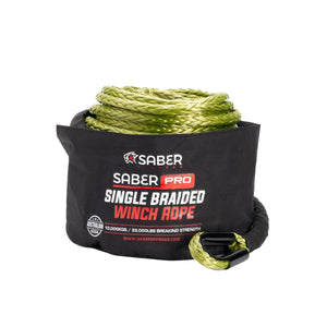 Saber Single Braided Winch Rope - 30M – 9,500KG | Saber Offroad | A247 Gear
