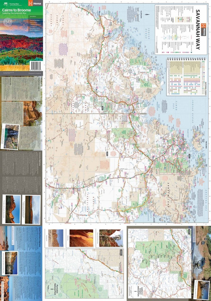Savannah Way - Cairns to Broome Map | Hema Maps | A247 Gear