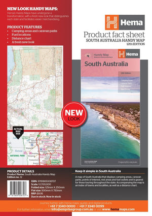 South Australia Handy Map | Hema Maps | A247 Gear