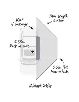 SUPAPEG - OUTBOUND Shield 3 180degree Freestanding Awning | Supapeg Australia | A247 Gear