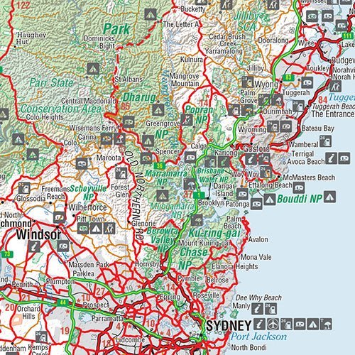 Sydney to Brisbane Map | Hema Maps | A247 Gear