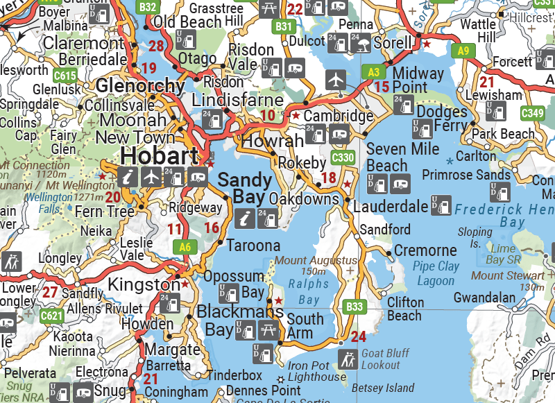 Tasmania Handy Map | Hema Maps | A247 Gear