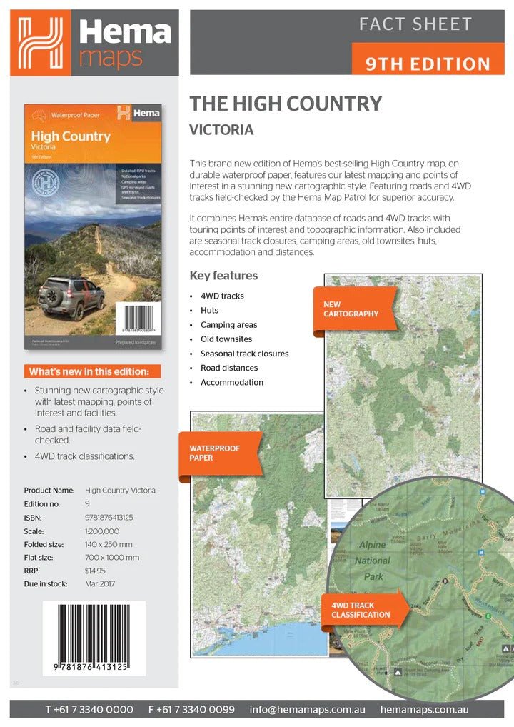 The Victorian High Country Map | Hema Maps | A247 Gear