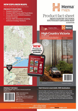 The Victorian High Country - South Eastern Map | Hema Maps | A247 Gear