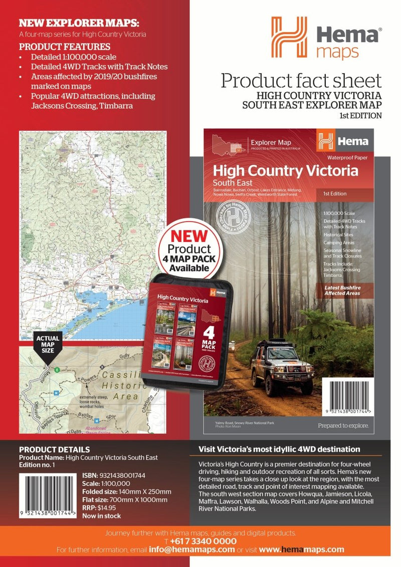 Load image into Gallery viewer, The Victorian High Country - South Eastern Map | Hema Maps | A247 Gear

