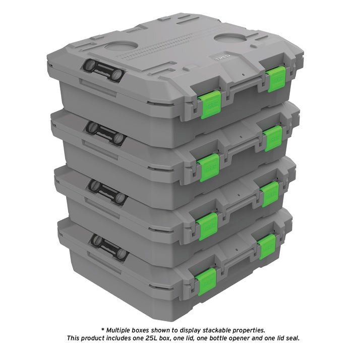 TRED GT Storage Box 25L - Shallow - Grey With Green | Tred | A247 Gear