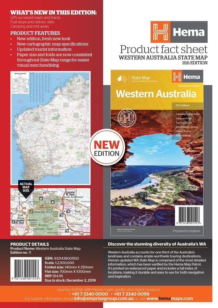 Western Australia State Map | Hema Maps | A247 Gear